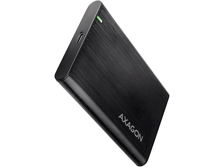 AXAGON USB 3.2 Gen1 külső HDD/SSD alumínium ház, 2,5" SATA-III, Type-C, fekete (EE25-A6C)