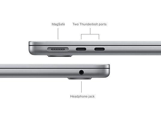 APPLE MacBook Air (2024) Spacegrijs - 13.6 inch - Apple M3 8-core GPU - 8 GB - 256 GB