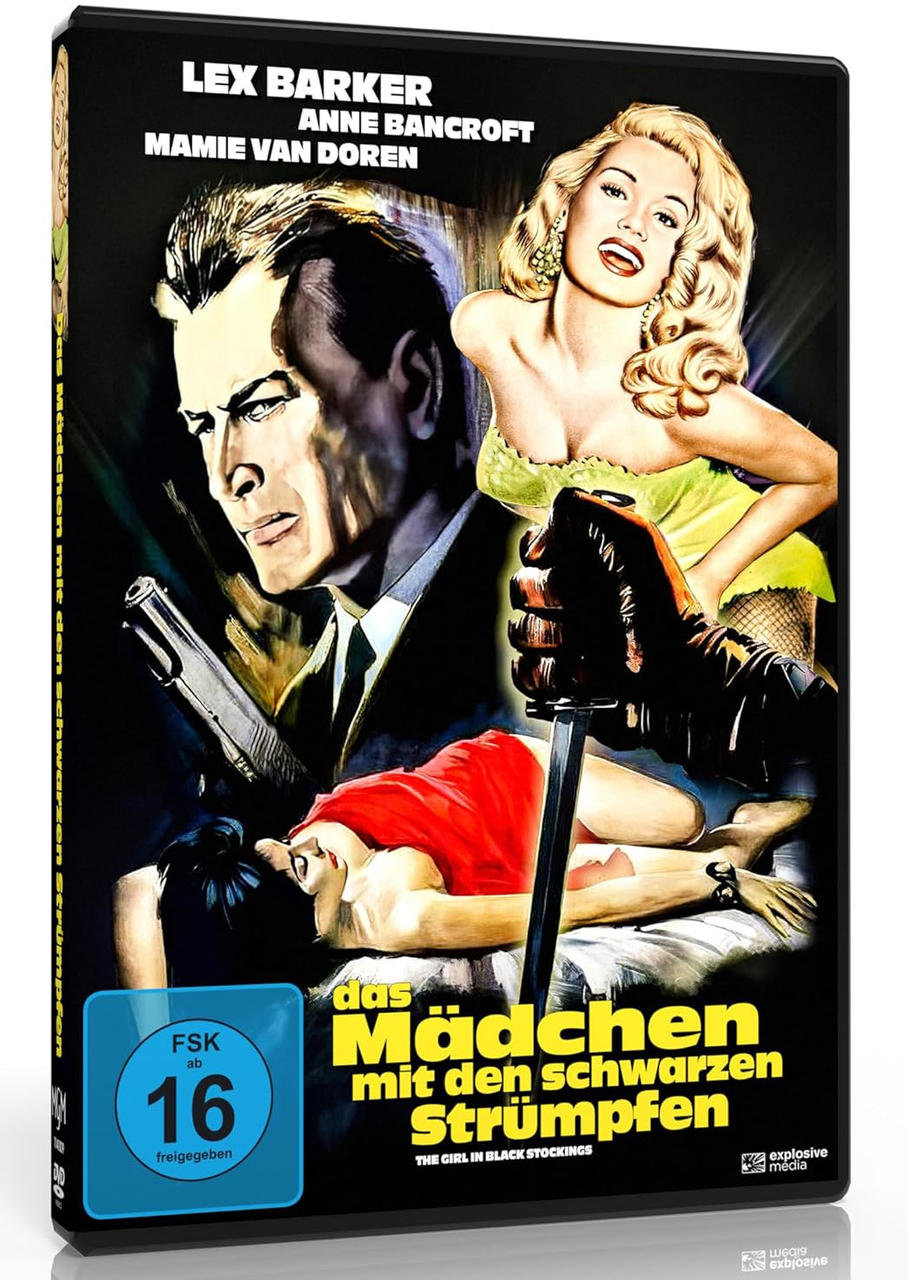 Filmposter: Mann mit Pistole, Frau in gelbem Kleid und eine weitere Frau am Boden.