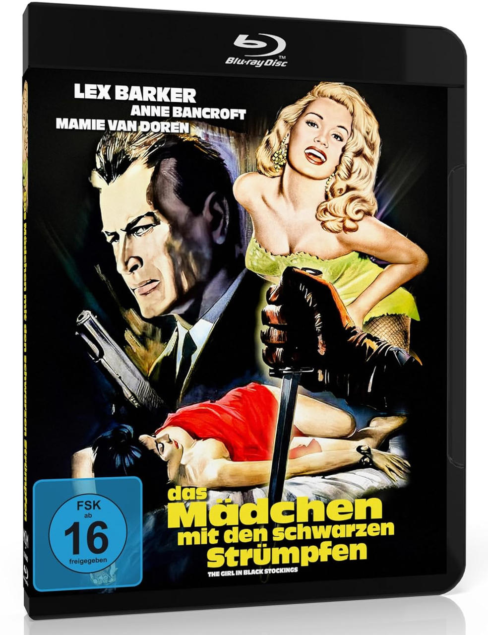Blu-ray-Cover eines Films, mit Schauspielern, Titel auf Deutsch und einem Rating-Logo.