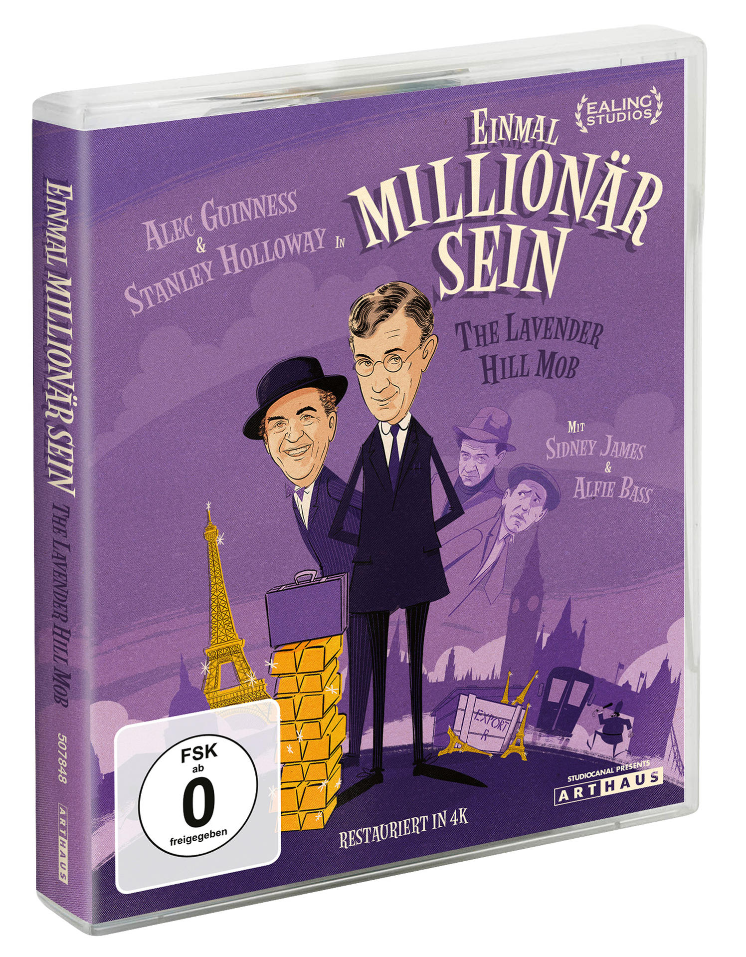 Eine DVD-Hülle mit dem Film 'The Lavender Hill Mob' mit Alec Guinness.