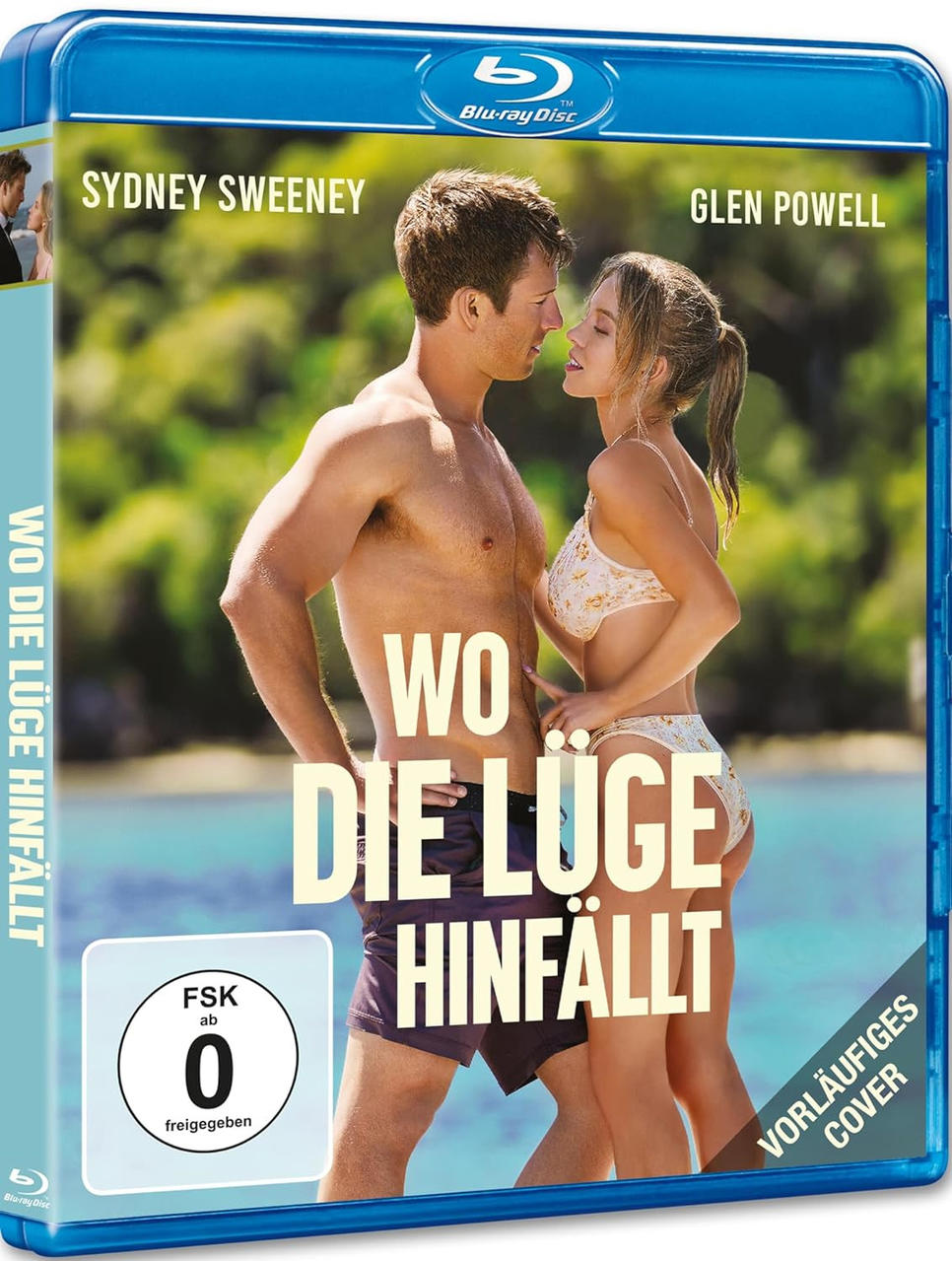 Filmcover mit einem Paar am Strand, Text auf Deutsch.