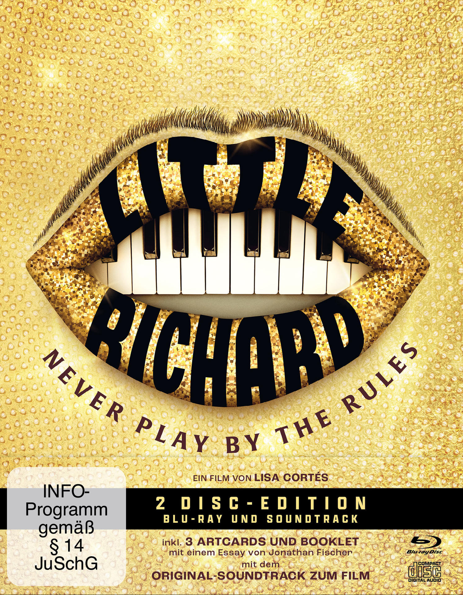 Filmcover mit großen Lippen und Klaviertasten als Mund. Text: Little Richard.
