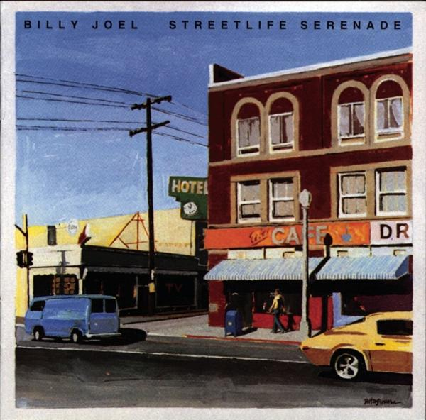 Billy Joel Streetlife Serenade című albumának borítója. Egy városi utcaképet ábrázol kék éggel.