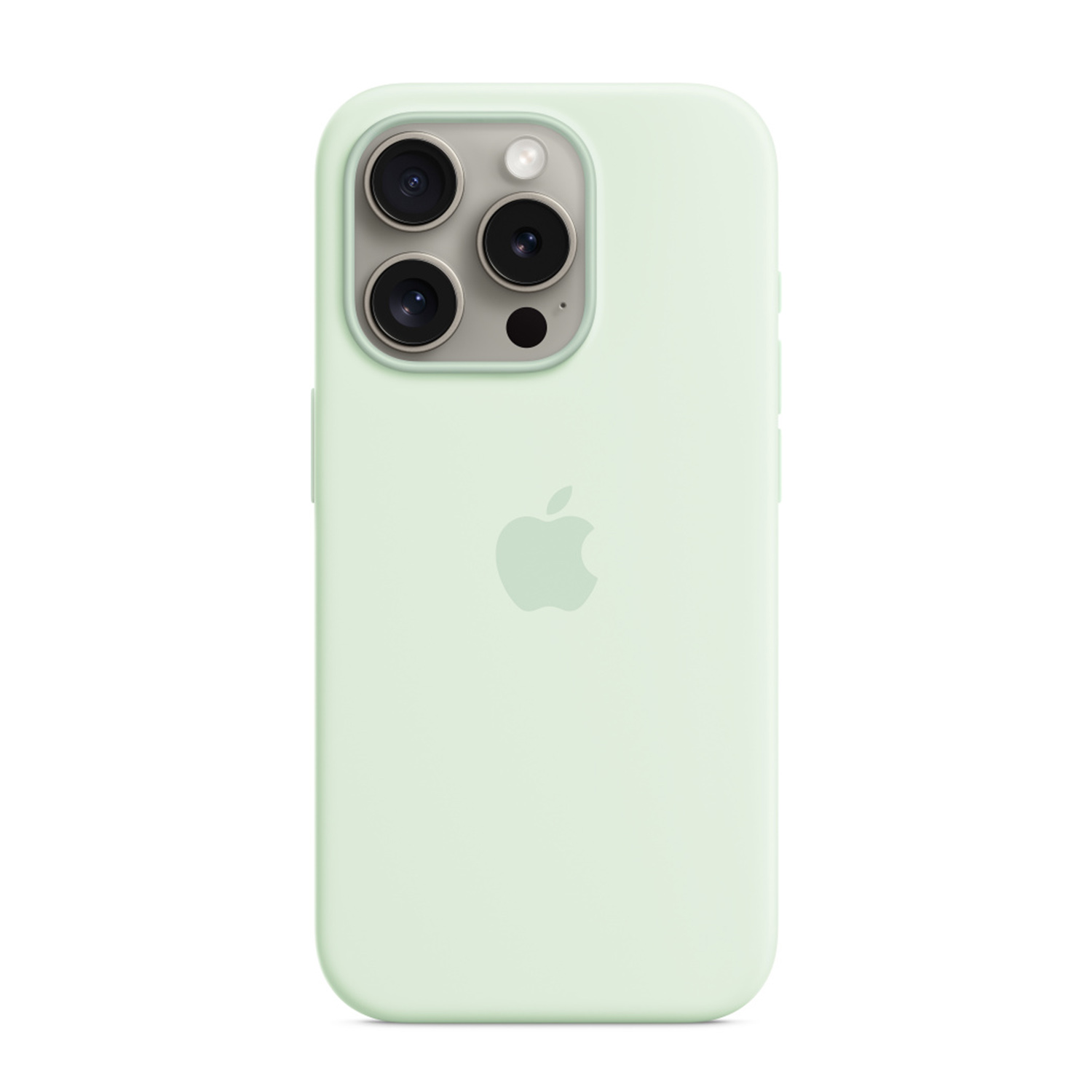 Apple Custodia MagSafe in silicone per iPhone 15 Pro - Menta fredda