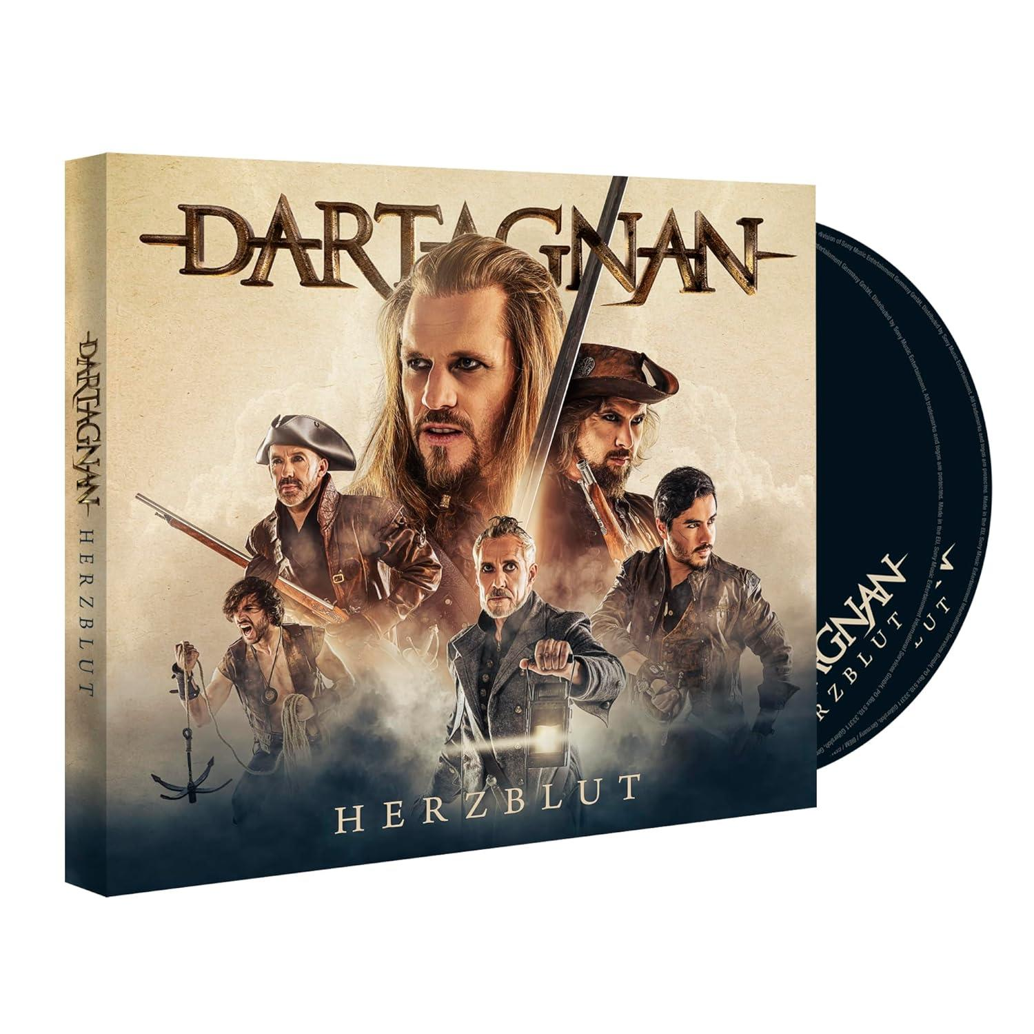 Albumcover für D'Artagnan, mit sechs Männern in historischer Kleidung, der Bandname steht oben.