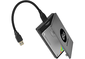 AXAGON USB 3.0 külső HDD/SSD adapter, 2,5" SATA-III, USB-A, fekete (ADSA-1S6)
