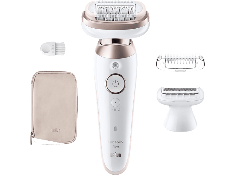 BRAUN Silk-épil 9 9-030 3D Epilierer, Weiß/Rosa Titan