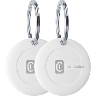 CELLULARLINE Tracy - Tracker Bluetooth pack de 2 (blanc)
