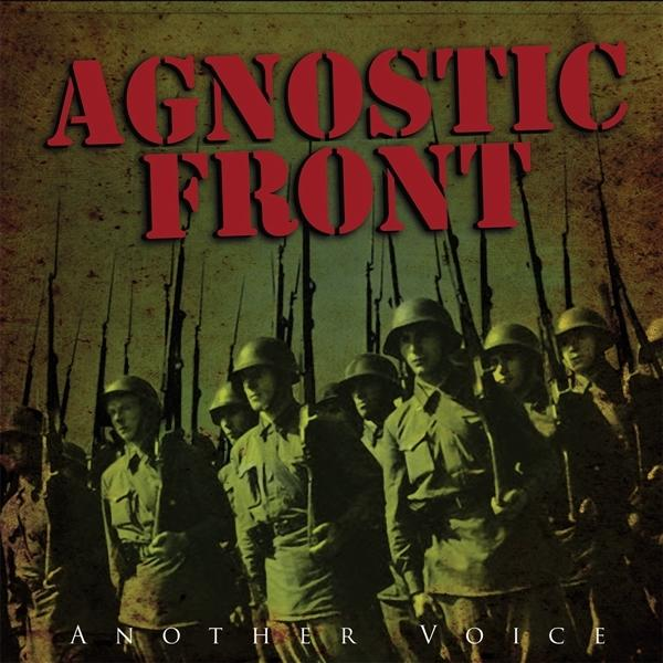 Album borító piros "Agnostic Front" felirattal katonákon.