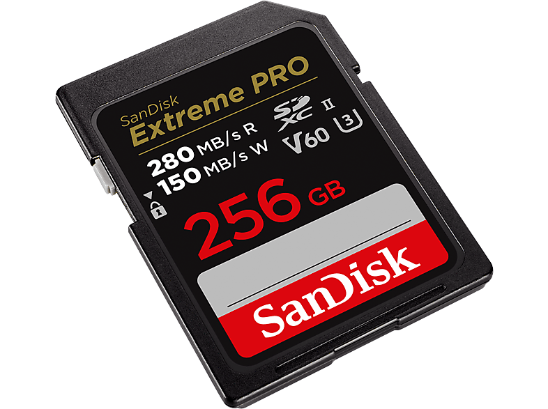 SANDISK Extreme Pro 256GB V60 UHS-II, 280/150MB/s,V60,C10,UHS-II