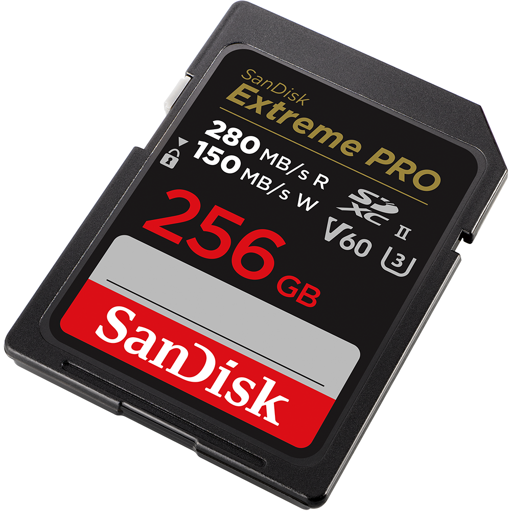 SANDISK Extreme Pro 256GB V60 UHS-II, 280/150MB/s,V60,C10,UHS-II
