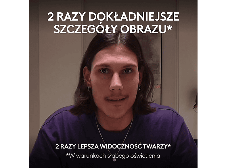 Kamera internetowa LOGITECH MX Brio USB-C - 4K Jasnoszary – zdjęcie 2