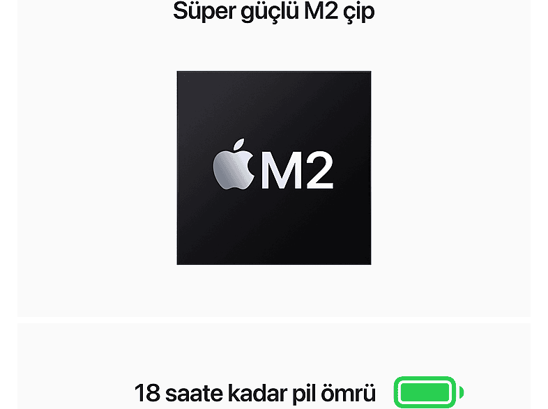 APPLE MacBook Air M2 8GB-256GB SSD 13.6inç Uzay Grisi MLXW3TU/A_3