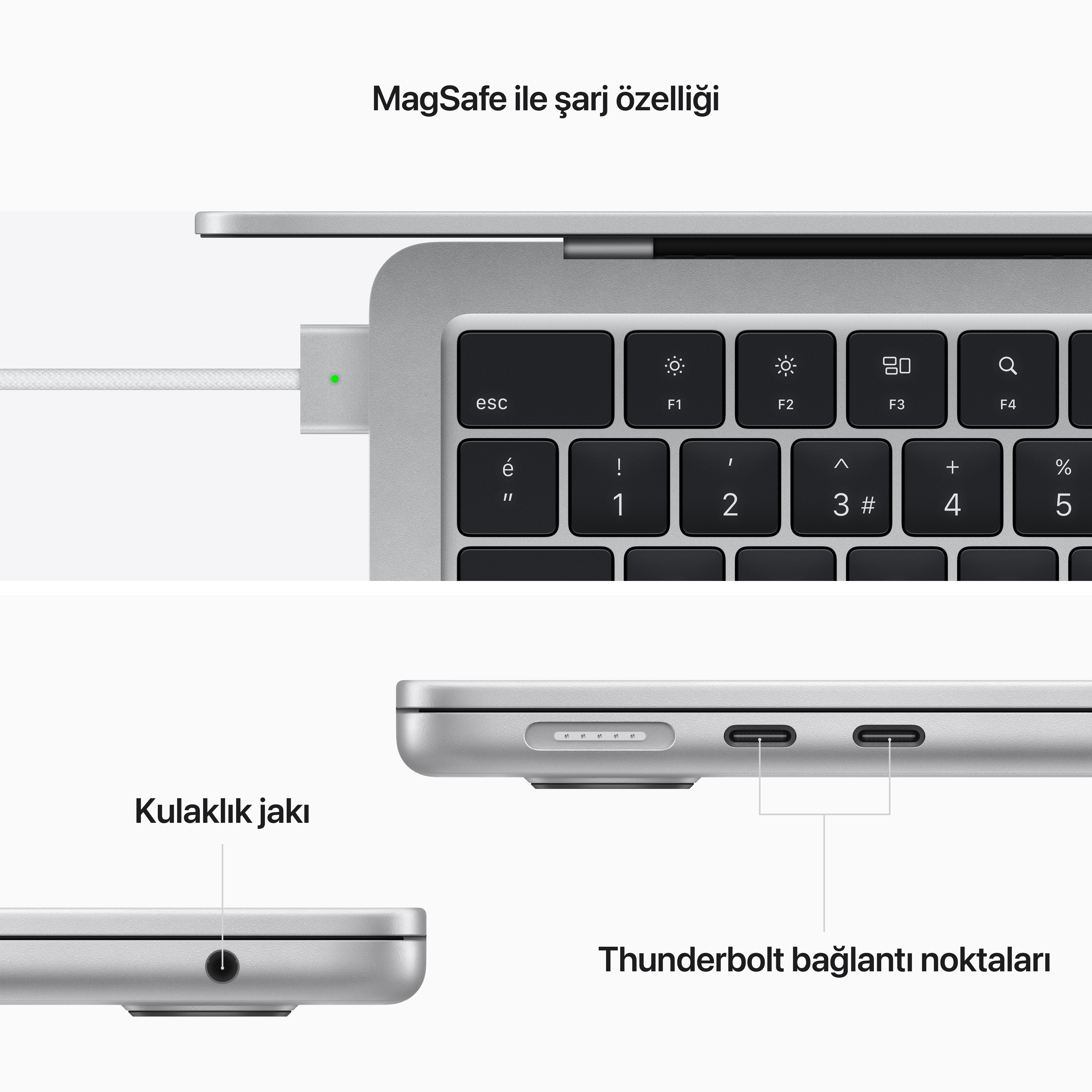 APPLE MacBook Air M2 8GB-256GB SSD 13.6inç Gümüş MLXY3TU/A Fiyat