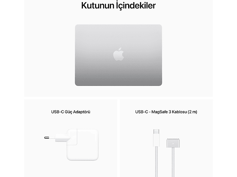 APPLE MacBook Air M2 8GB-256GB SSD 13.6inç Gümüş MLXY3TU/A Fiyat