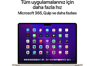 APPLE MacBook Air M2 8GB-256GB SSD 13.6inç Yıldız ışığı MLY13TU/A_9