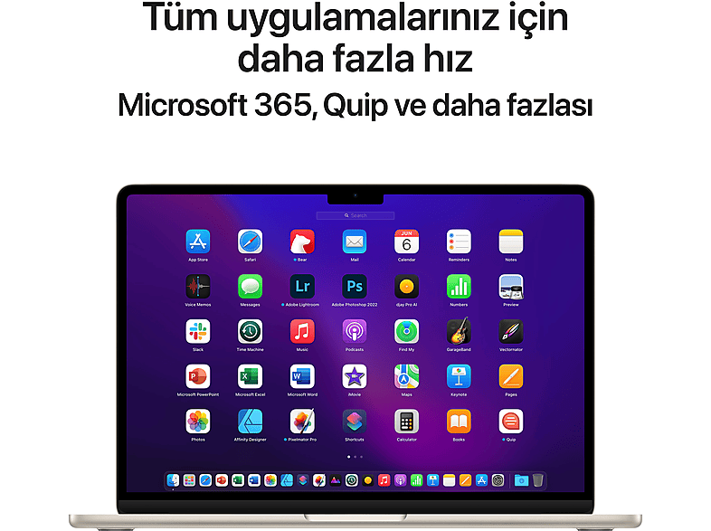 APPLE MacBook Air M2 8GB-256GB SSD 13.6inç Yıldız ışığı MLY13TU/A