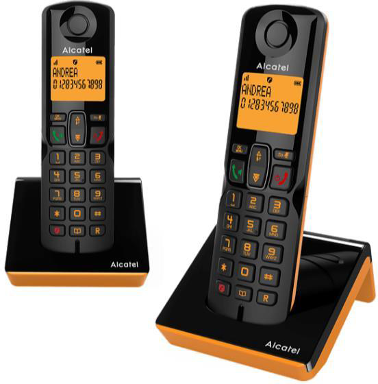 ALCATEL S280 DUO Fekete-Narancs dect telefon