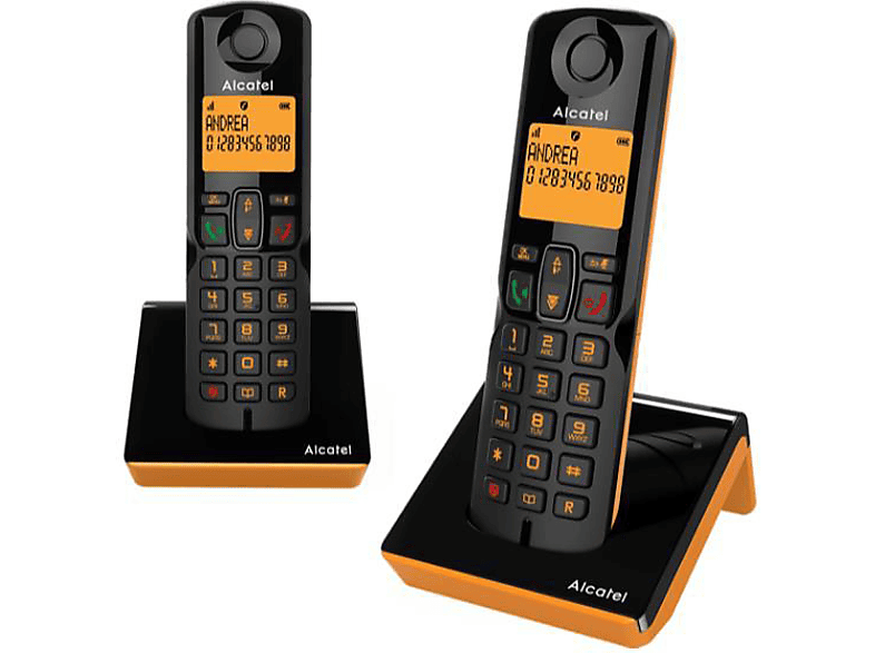 ALCATEL S280 DUO Fekete-Narancs dect telefon