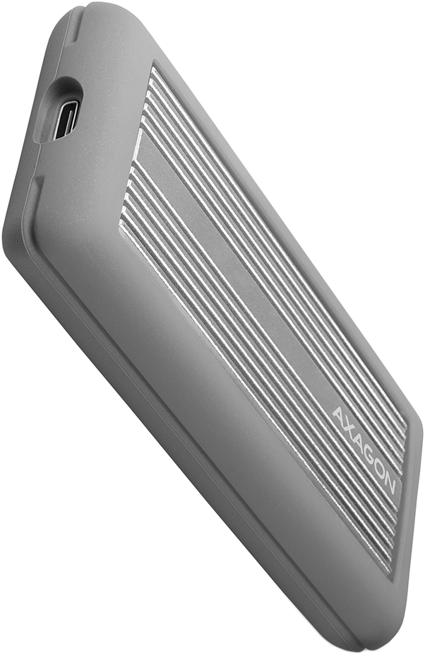 AXAGON USB 3.2 Gen2 külső M.2 NVMe SSD ház, Type-C, bordázott alumínium ütésálló ház (EEM2-XS)