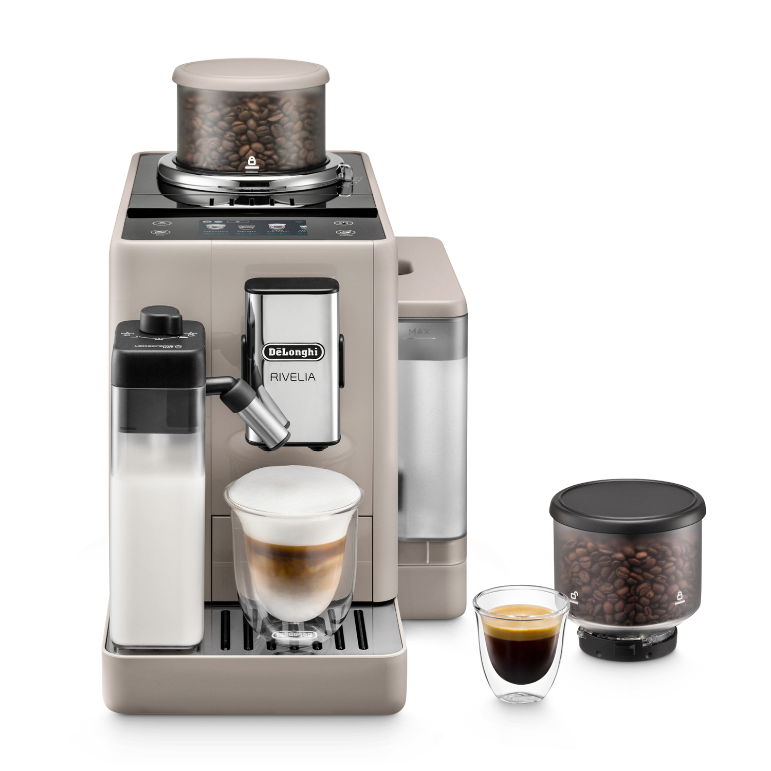 De'longhi Rivelia Exam440.55.Bg Macchina Caffé Automatica, Beige (sand beige)