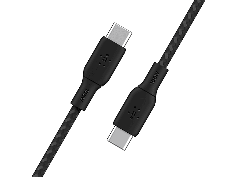 BELKIN BoostCharge USB-C to USB-C 100 W 2 m Örgülü Kablo Siyah_1