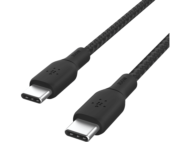 BELKIN BoostCharge USB-C to USB-C 100 W 2 m Örgülü Kablo Siyah