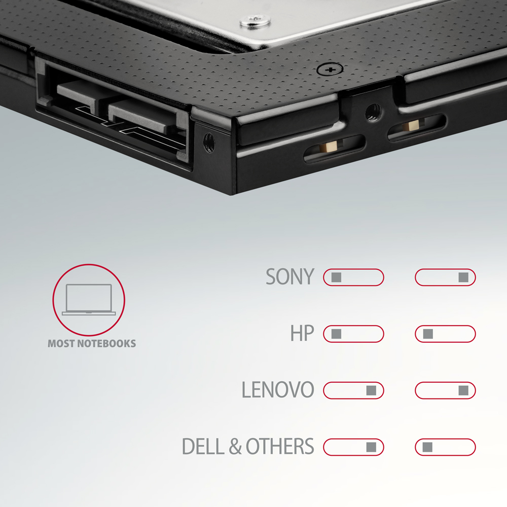 Laptop portok láthatók, márkajelzésekkel: Sony, HP, Lenovo és Dell. A legtöbb notebook látható.