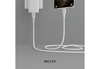 BELKIN BoostCharge Flex 1 m USB-C to USB-C Silikon Kablo Beyaz_2