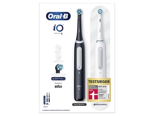 ORAL-B iO Series 4 Duo - Brosse à dents électrique (Quiet White/Matte Black)