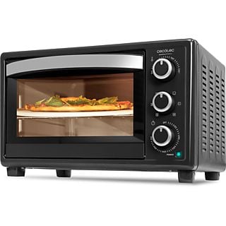 Mini horno - Cecotec Bake&Toast 2600 Black 4Pizza, 1500 W, 26 l, 230°C, Temporizador, 6 modos, Piedra especial pizza, Black