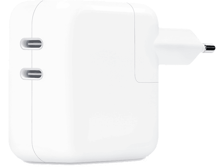 Apple Cargador y Adaptador de Corriente, Dual, USB-C 35 W, Blanco