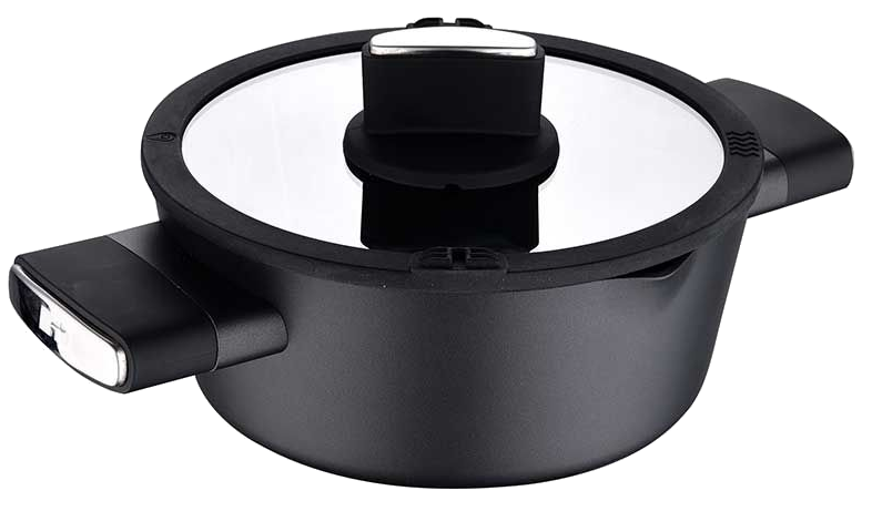 BERGNER BG-35911-BK Lábas fedővel 24cm díszdobozos