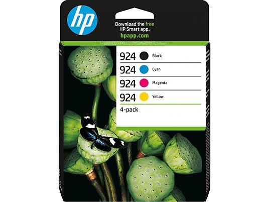 HP 924 (pack de 4) - Cartouche d'encre (noir/cyan/magenta/jaune)