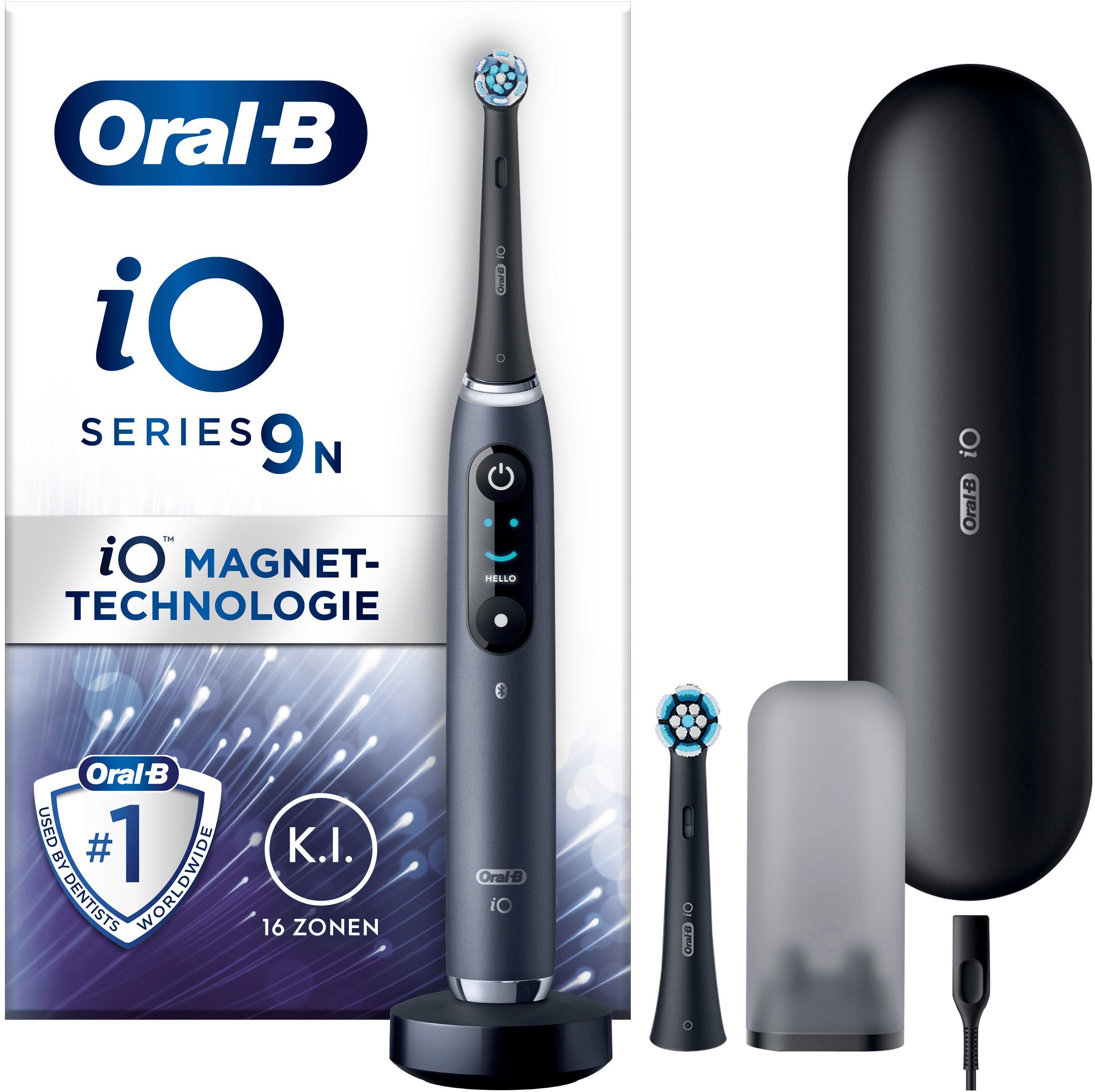 ORAL-B iO 9 + Sensitive | Brosse à dents électrique (Onyx noir