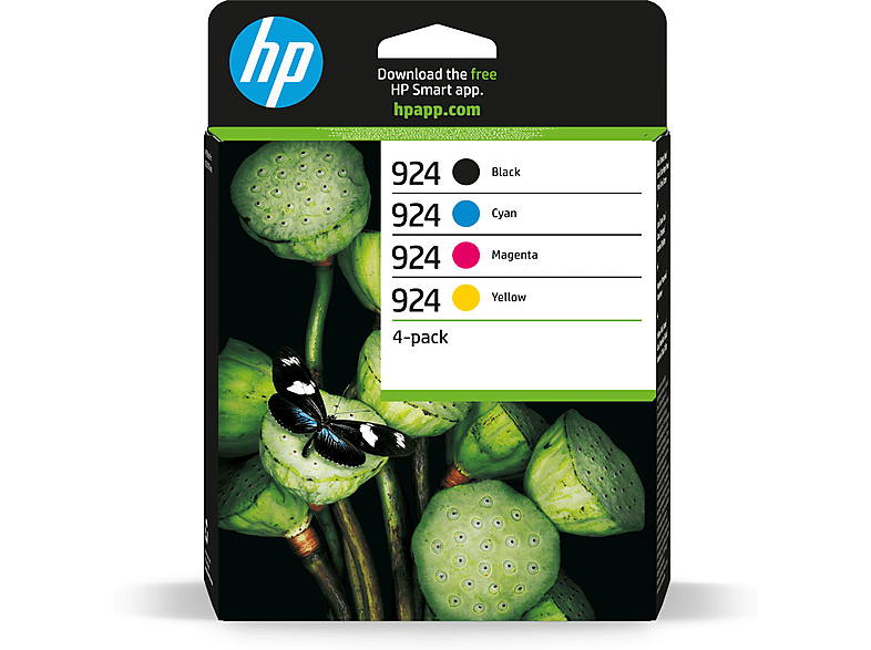 HP 924 Originele Cmyk-inktcartridge 4 Stuks (6c3z1ne#301)