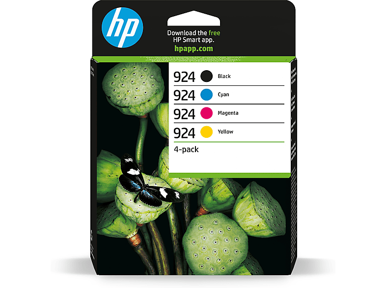 HP 924 Cartouche d'encre CMJN d'origine, lot de 4