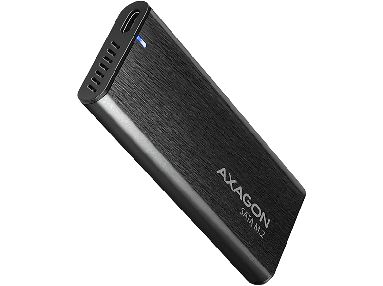 AXAGON USB 3.2 Gen2 külső M.2 SATA SSD ház, Type-C, csavarmentes alumínium ház (EEM2-SBC)