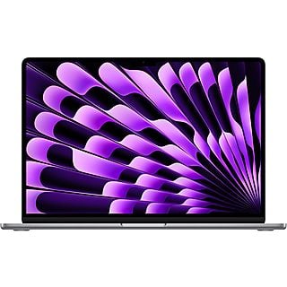 APPLE MacBook Air 15 Zoll (2024), M3 Chip mit 10-Core GPU, 8 GB RAM, 512 GB SSD, 35W Dual USB‑C Port Power Adapter, Space Grau