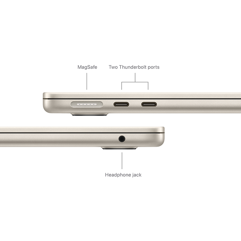APPLE MacBook Air 2024 13,6" Liquid Retina csillagfény Apple M3(8C/10C)/8GB/512GB (mrxu3mg/a)