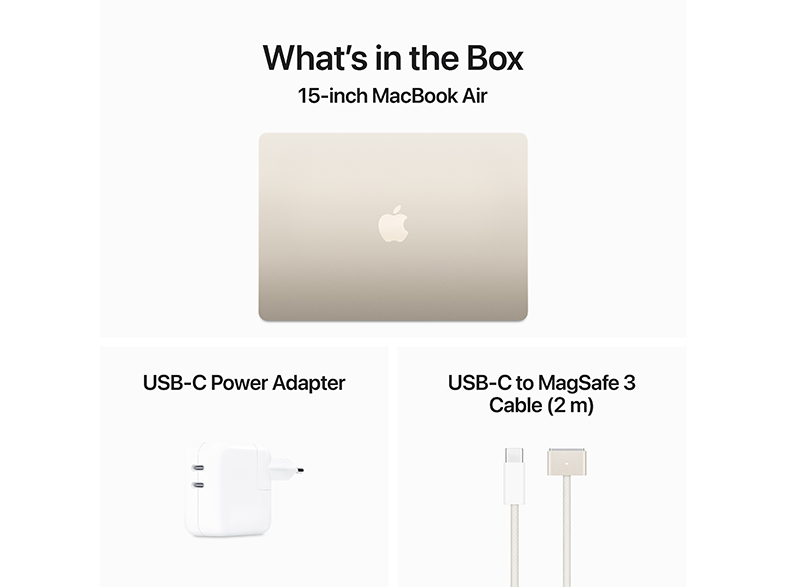Laptop és tartozékok: USB-C hálózati adapter és USB-C - MagSafe 3 kábel.