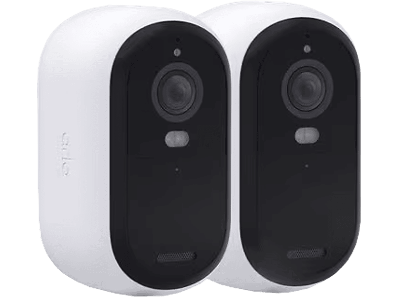 Arlo Essential Gen2, Überwachungskamera (Anzahl Kameras: 2, für Innen + Außen, Nachtsichtfunktion, Akkubetrieb, 2K UltraWide QHD, Weiß)