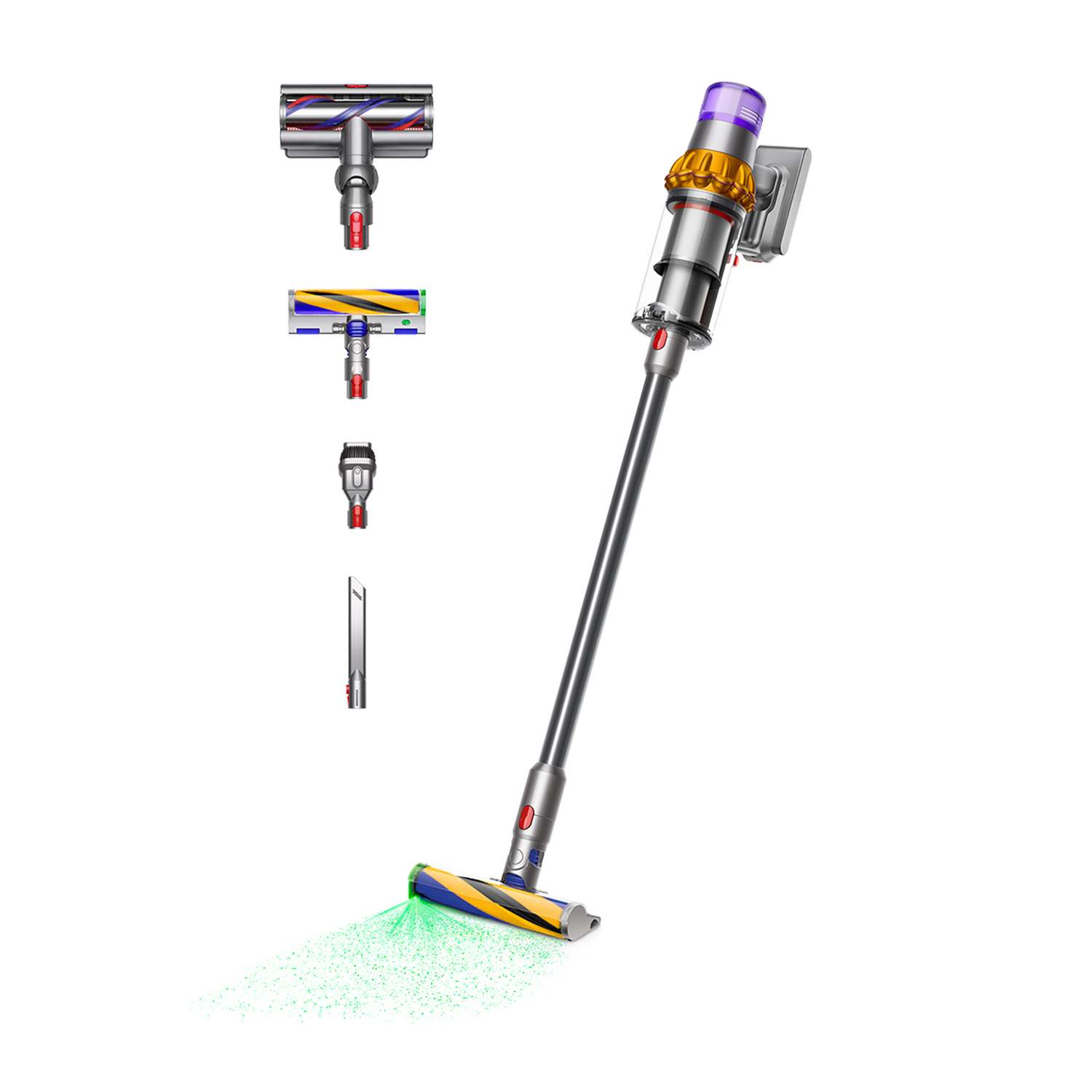 Dyson V15 Detect Absolute scopa elettrica senza filo, Senza sacco, 660 W