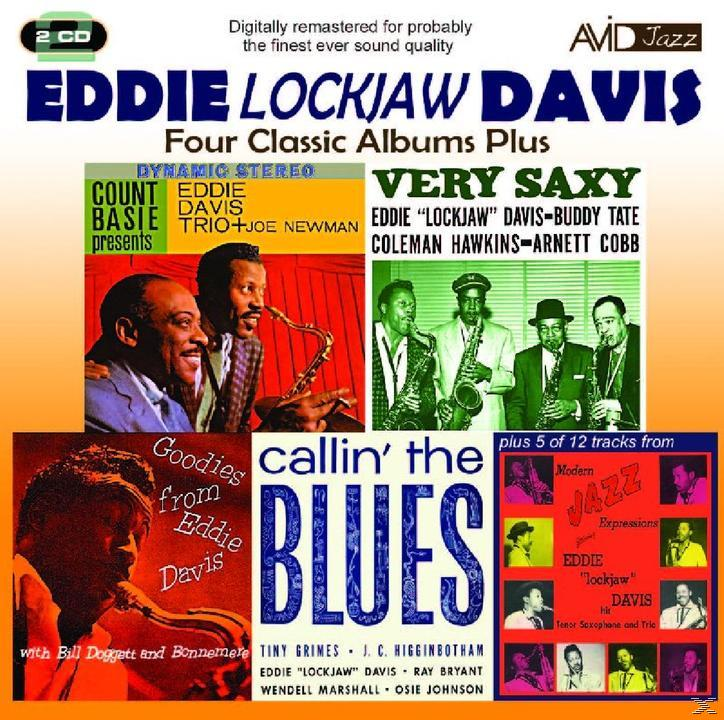Album borító szöveggel Eddie Lockjaw Davis-hez, négy klasszikus album.