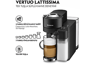 NESPRESSO Vertuo Latissima Süt Çözümlü Kapsüllü Kahve Makinesi Siyah_1