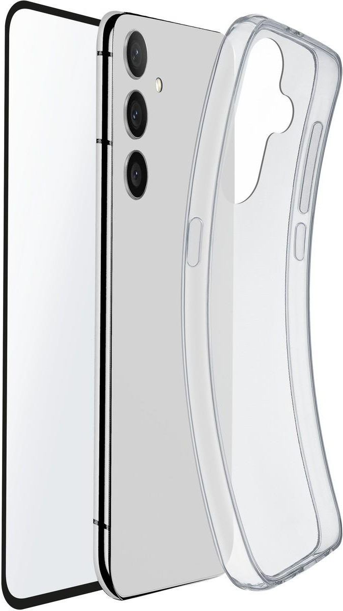 Un smartphone blanc sur une surface blanche avec un fond blanc.