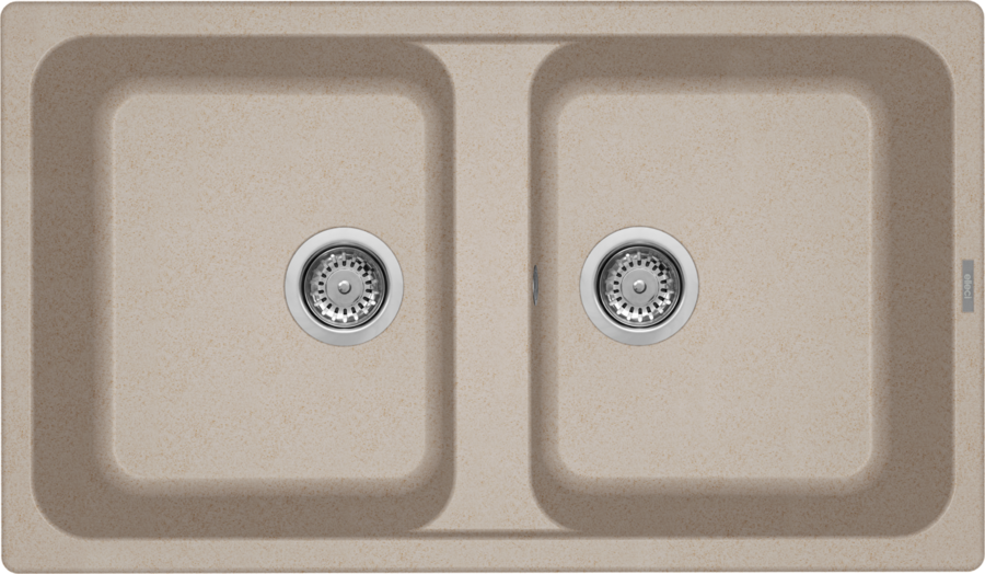 ELLECI LIFE 450 G51, 2 medence, 860x500 mm, medence mélység 180mm,Helytakarékos szifon, szűrőkosár