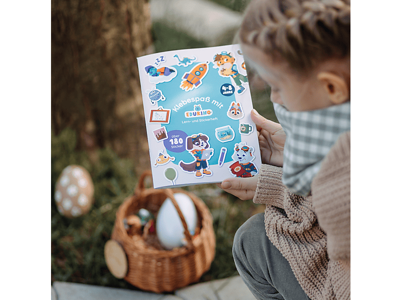 EDURINO Lern- und Stickerheft Stickeralbum Mehrfarbig