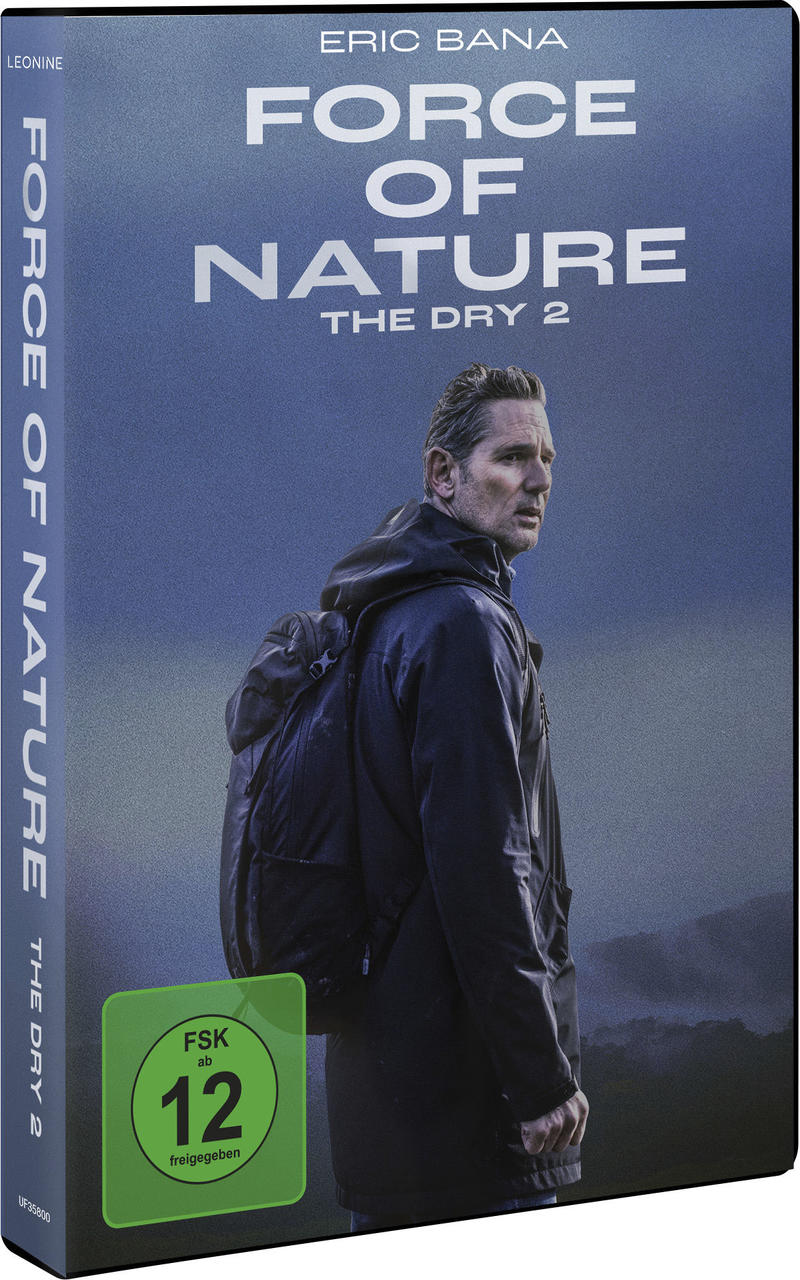 DVD-Hülle mit einem Mann, der zurückblickt. Titel: Force of Nature, FSK 12.